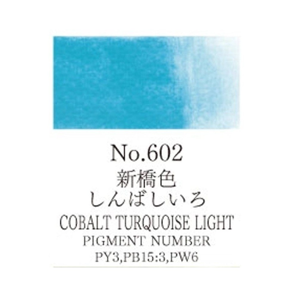 Acuarela Turquesa cobalto claro Gansai Tambi N°602