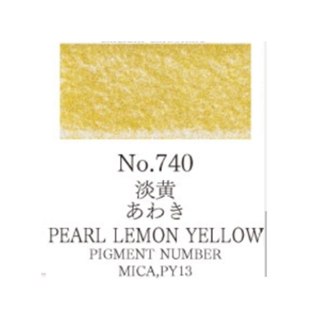 Acuarela Amarillo limón perla Gansai Tambi N°740