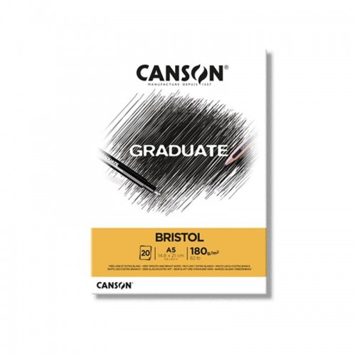 Block Canson Graduate Bristol 20hjs 180grs A5