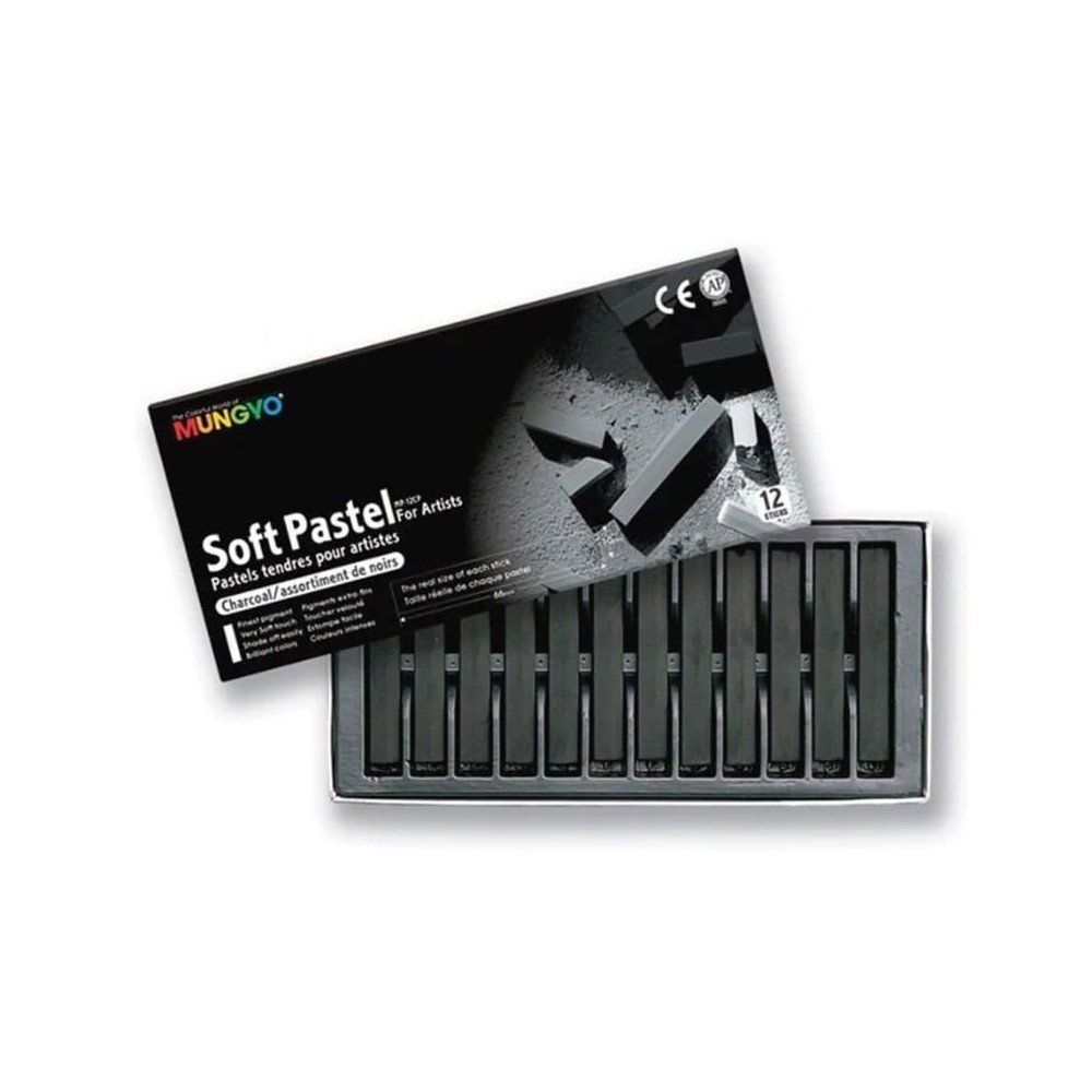 Soft Pastel Mungyo Negro 12 unidades