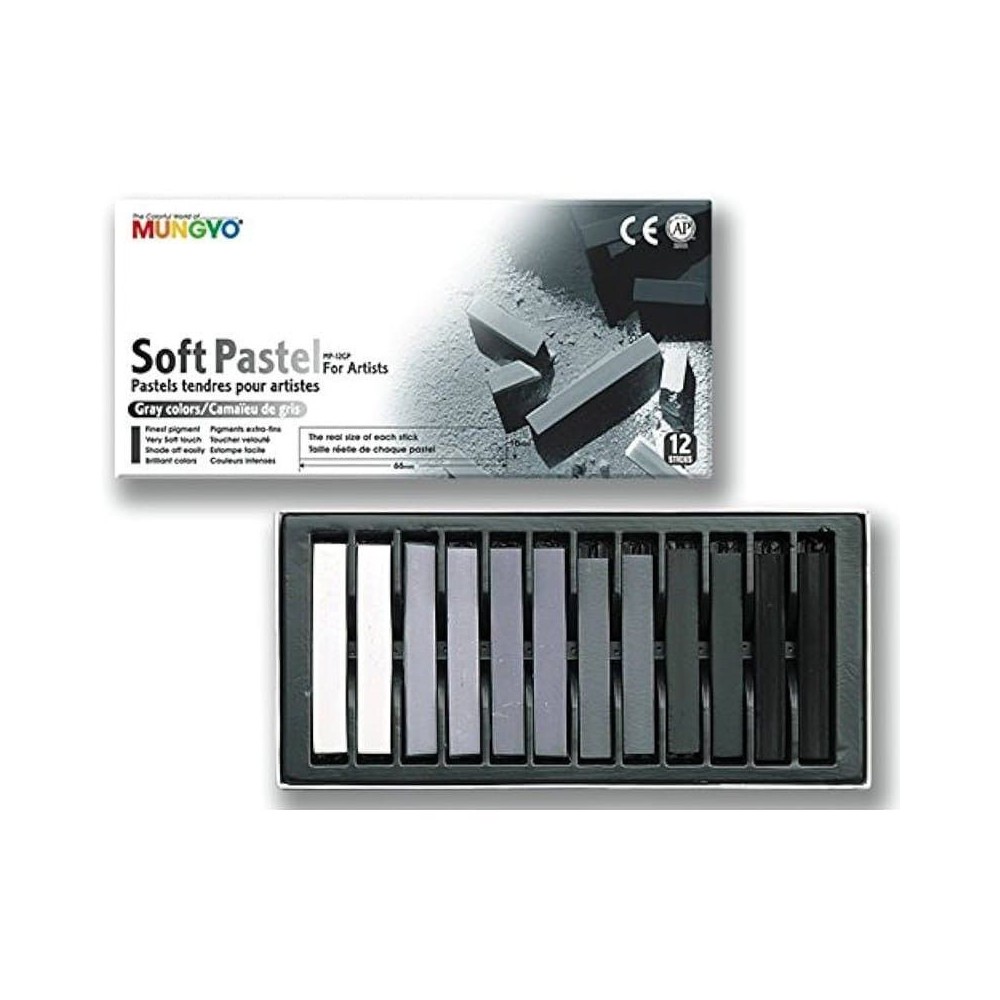 Soft Pastel Mungyo Gray 12 unidades