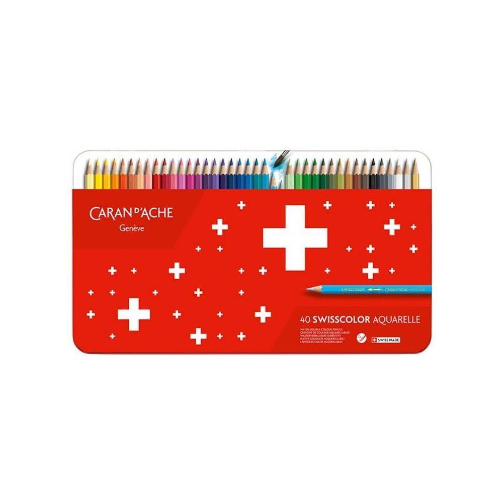 Lápices Swisscolor Caran D Ache 40 unidades