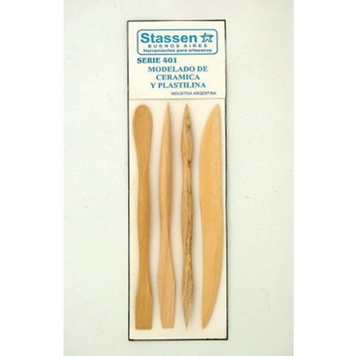 401 Set Estecas Stassen madera 4 unidades