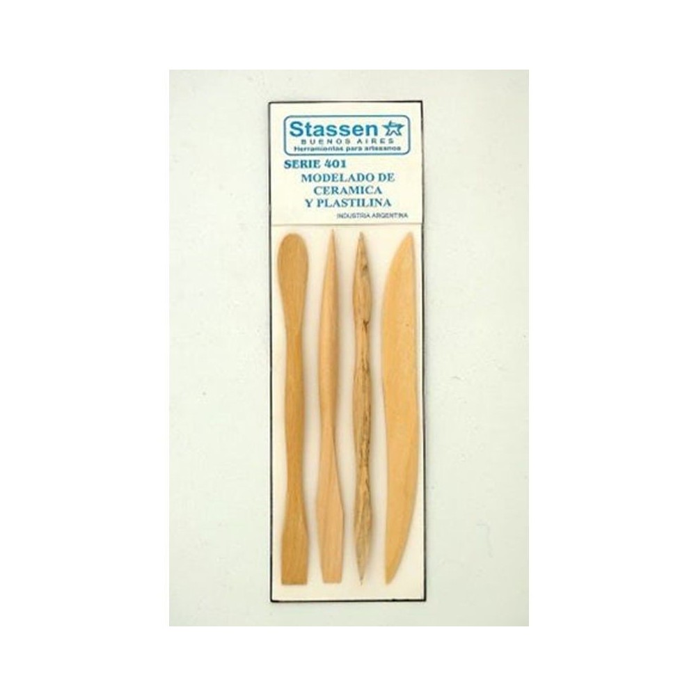 401 Set Estecas Stassen madera 4 unidades