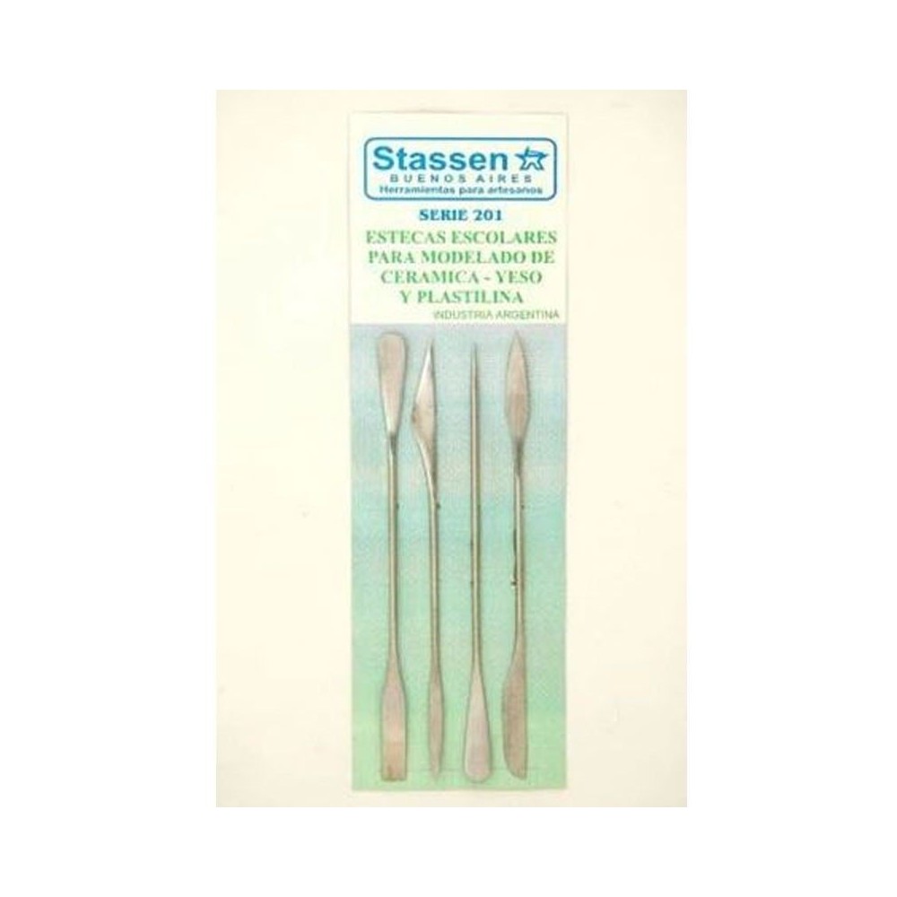 201 Set estecas Stassen metálicas 4 unidades