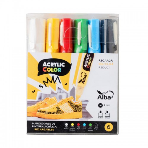 Estuche Acrylic Color 6 unidades