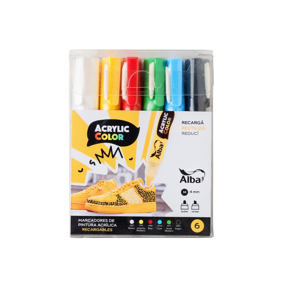 Estuche Acrylic Color 6 unidades