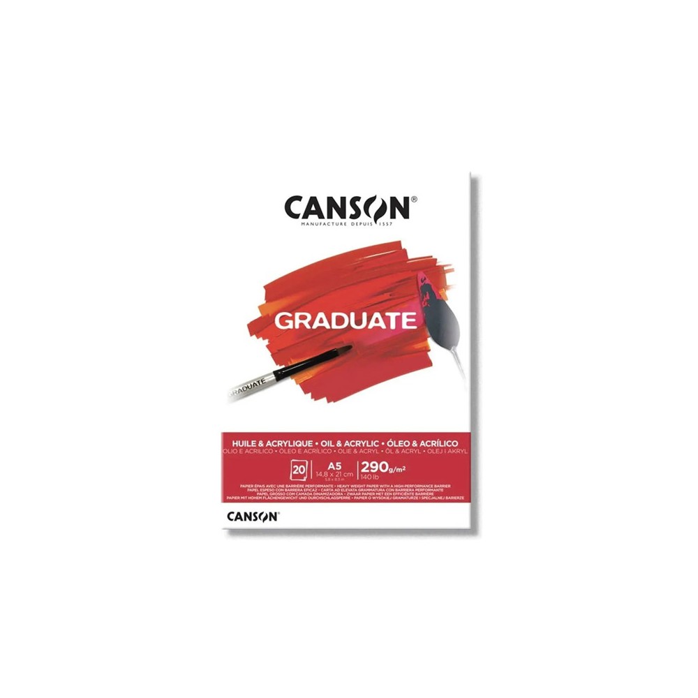 Block Canson Graduate Acrylic-Oleo A5 290grs