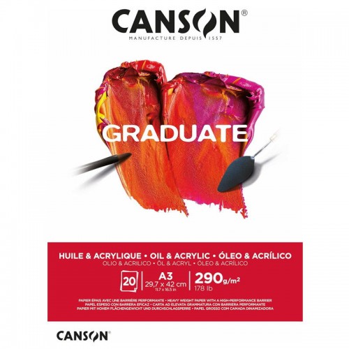 Block Canson Graduate Acrylic-Oleo A3 290grs