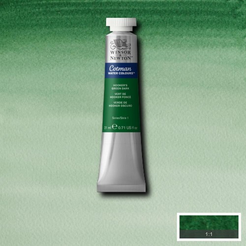 Acuarela Cotman 21ml Verde oscuro de Hooker S1
