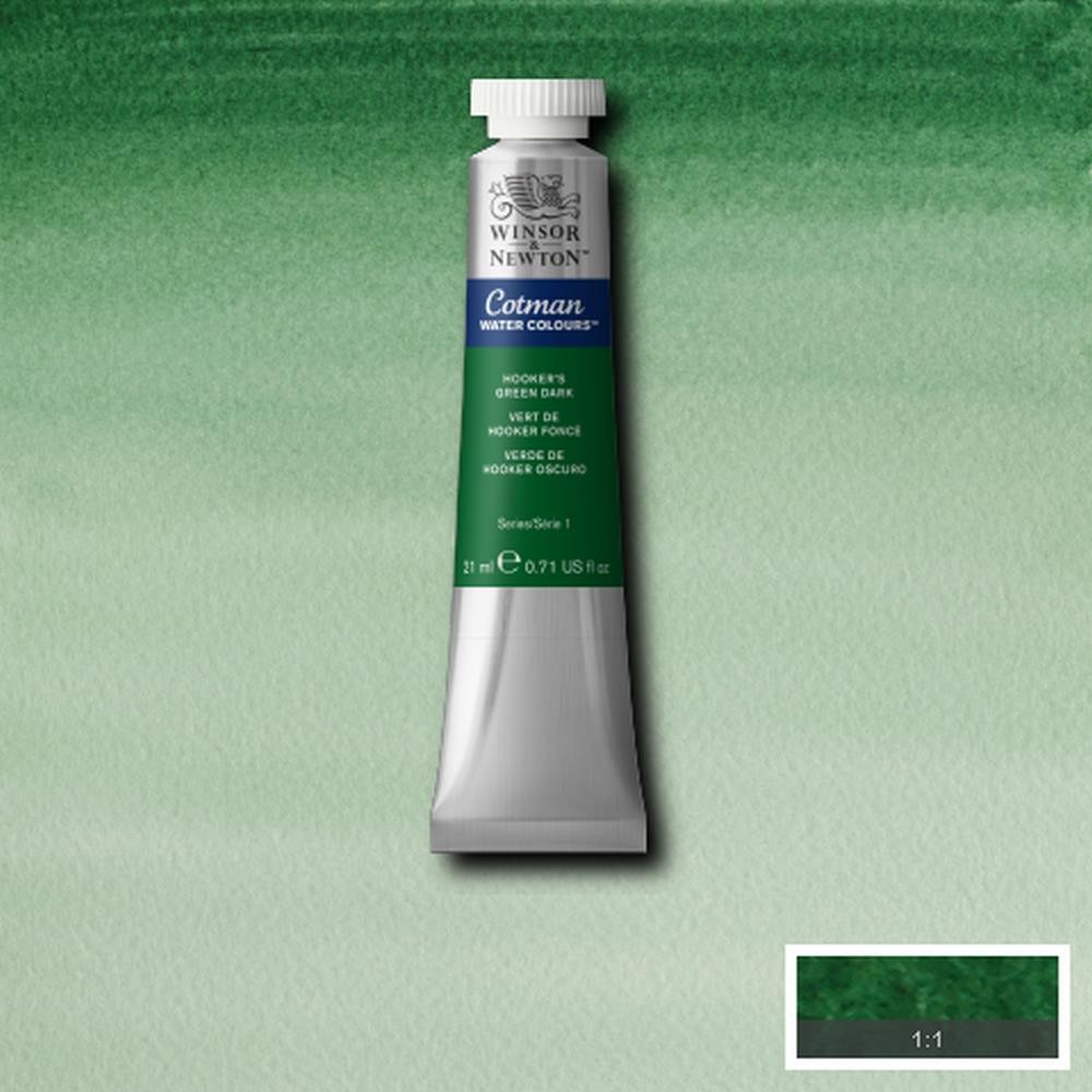 Acuarela Cotman 21ml Verde oscuro de Hooker S1