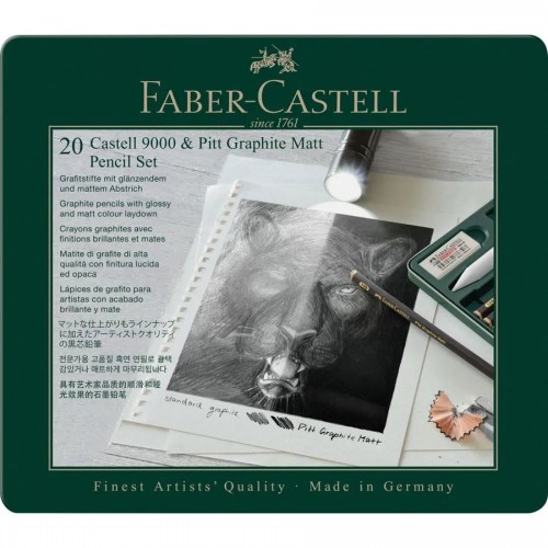 Estuche Pitt Graphite Matt & Castell 9000 20U