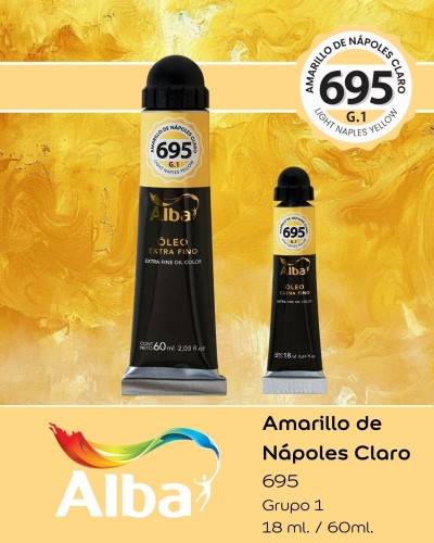 695 Óleo Alba 60ml Amarillo de Nápoles claro G1