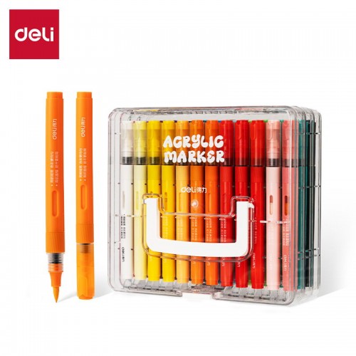 Marcadores acrílicos Deli estuche 24U