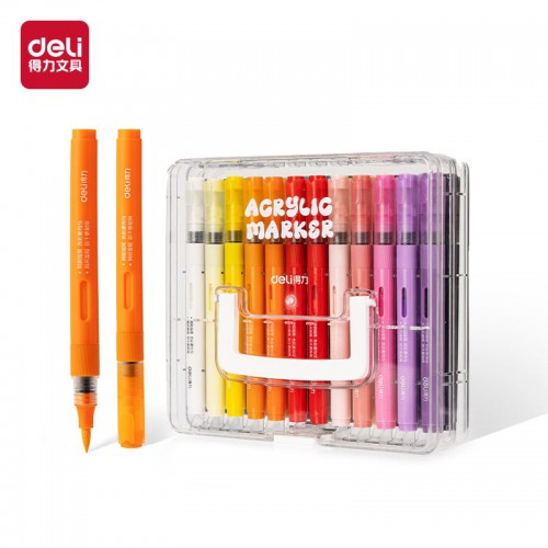 Marcadores acrílicos Deli estuche 48U