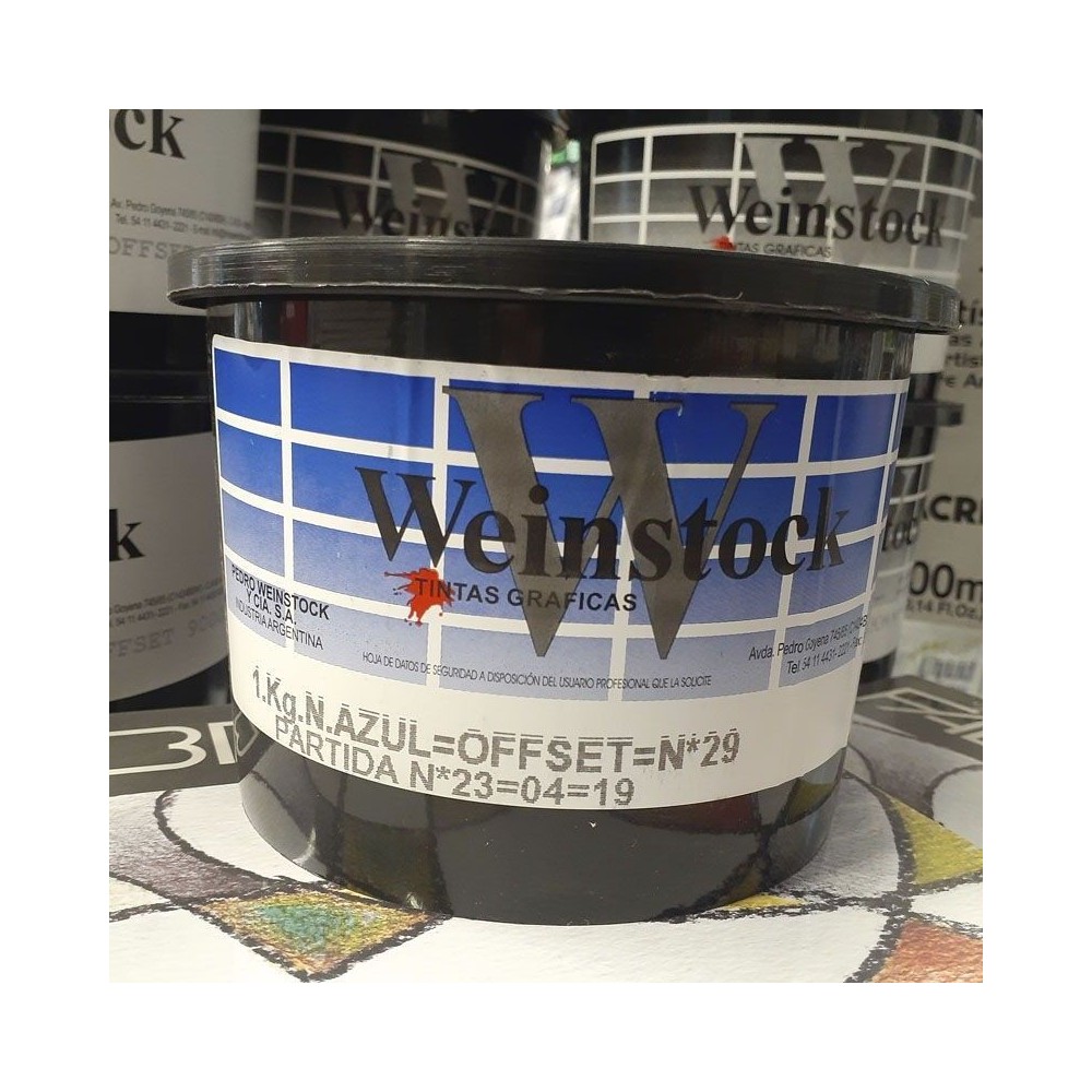 Tinta para grabado Weinstock Azul 1Kgrs