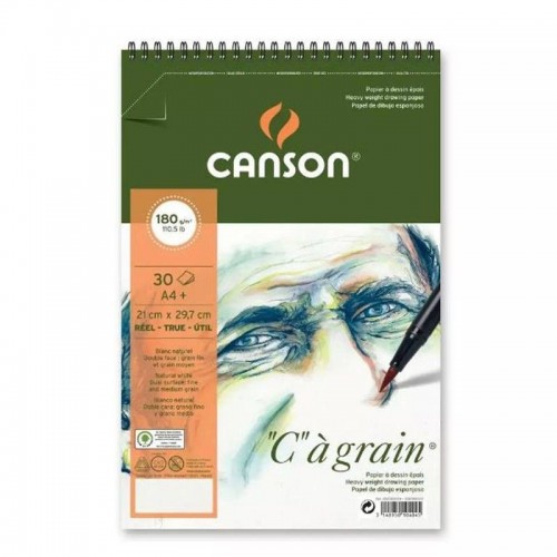 Block Canson C`a grain A4 180grs Espiralado