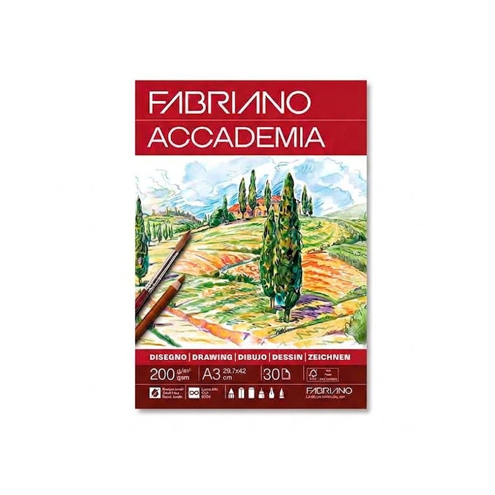 Block Fabriano  Accademia A3 200grs