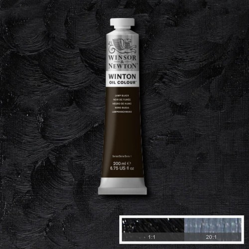 Oleo Winsor & Newton 200ml negro humo