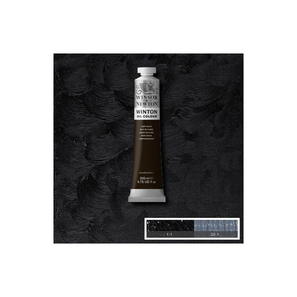 Oleo Winsor & Newton 200ml negro humo