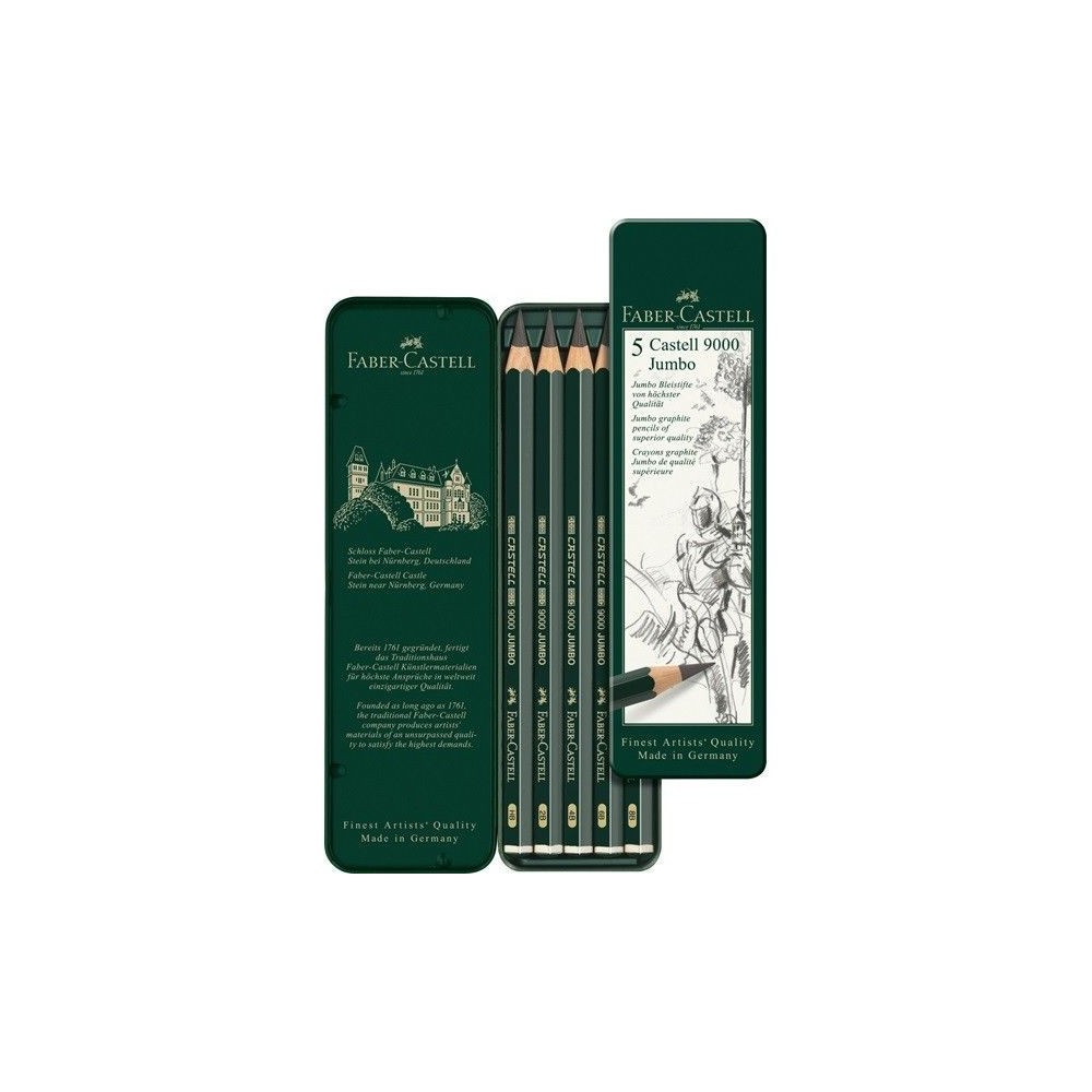 Lata Grafito Castell 9000 Jumbo x5