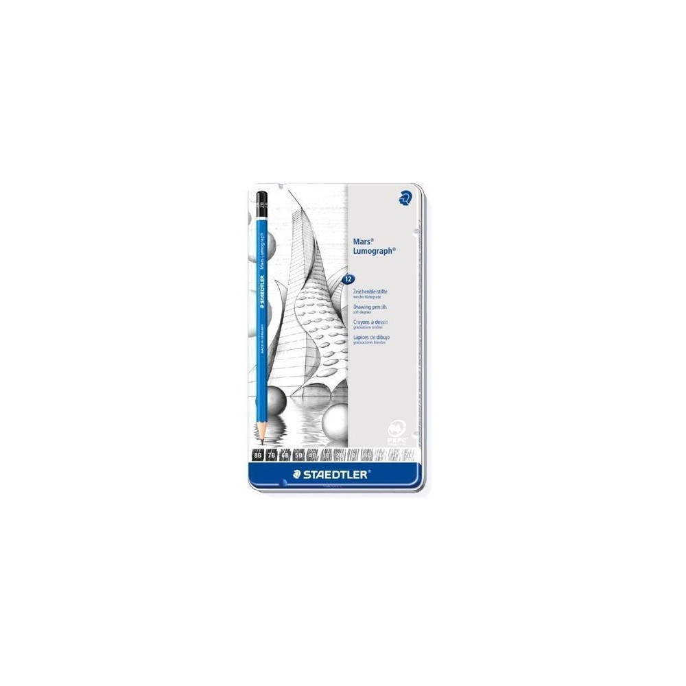 Lápices grafitos Staedtler Lumograph 12