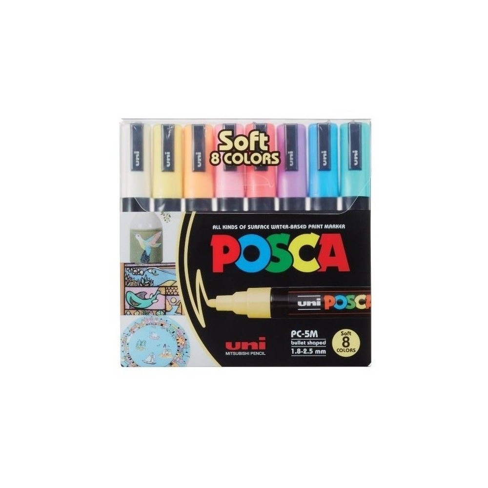 Estuche Posca Soft 5M 8 unidades