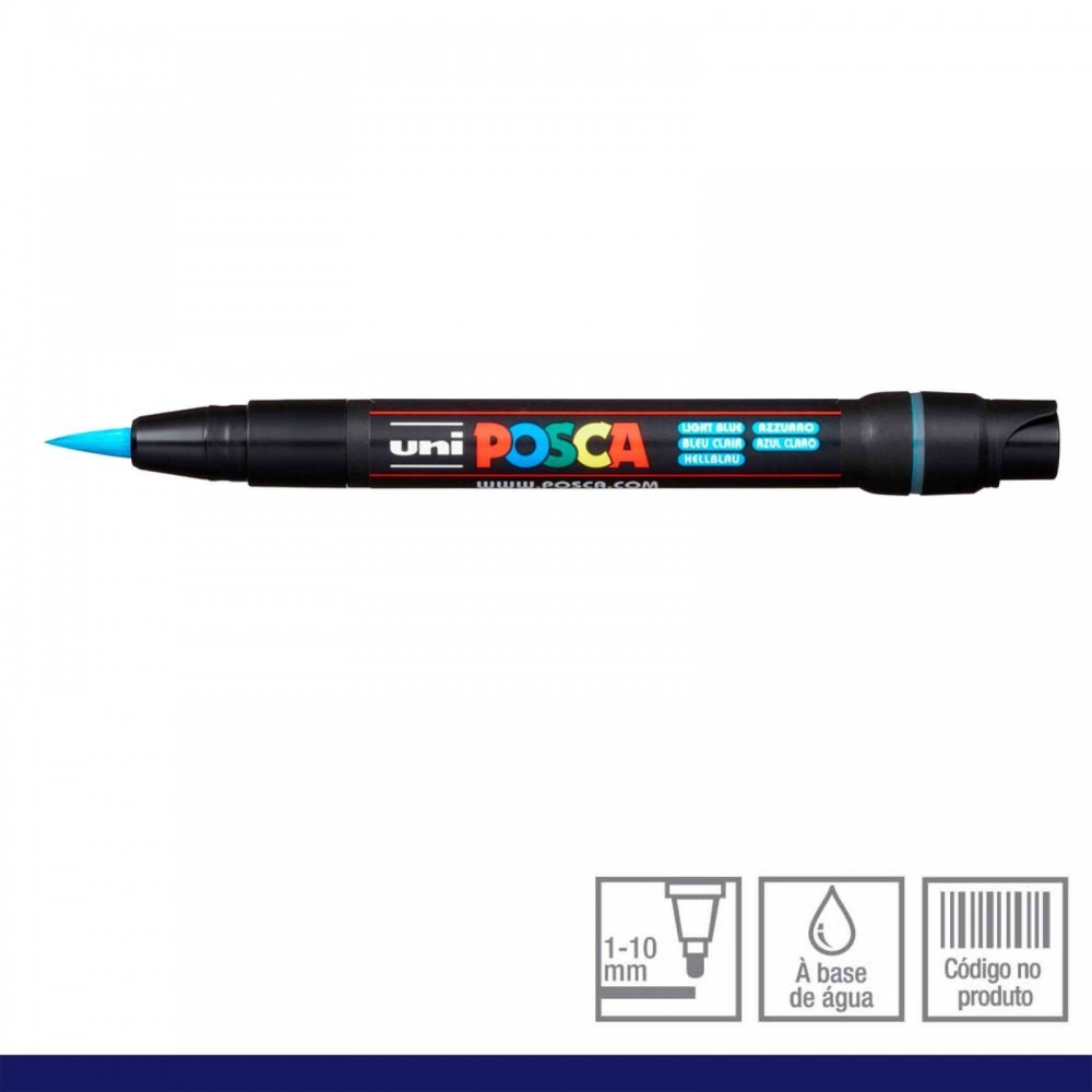 Marcador Posca pincel celeste