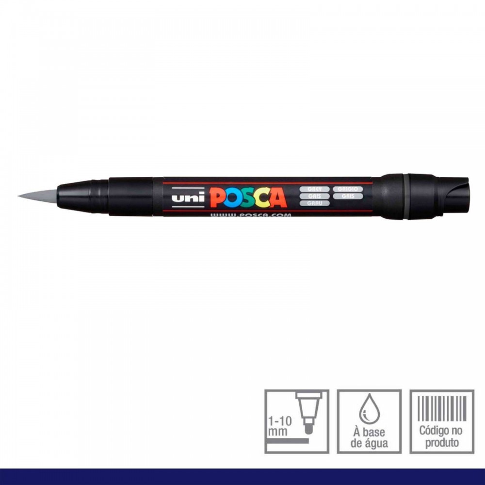 Marcador Posca pincel plata