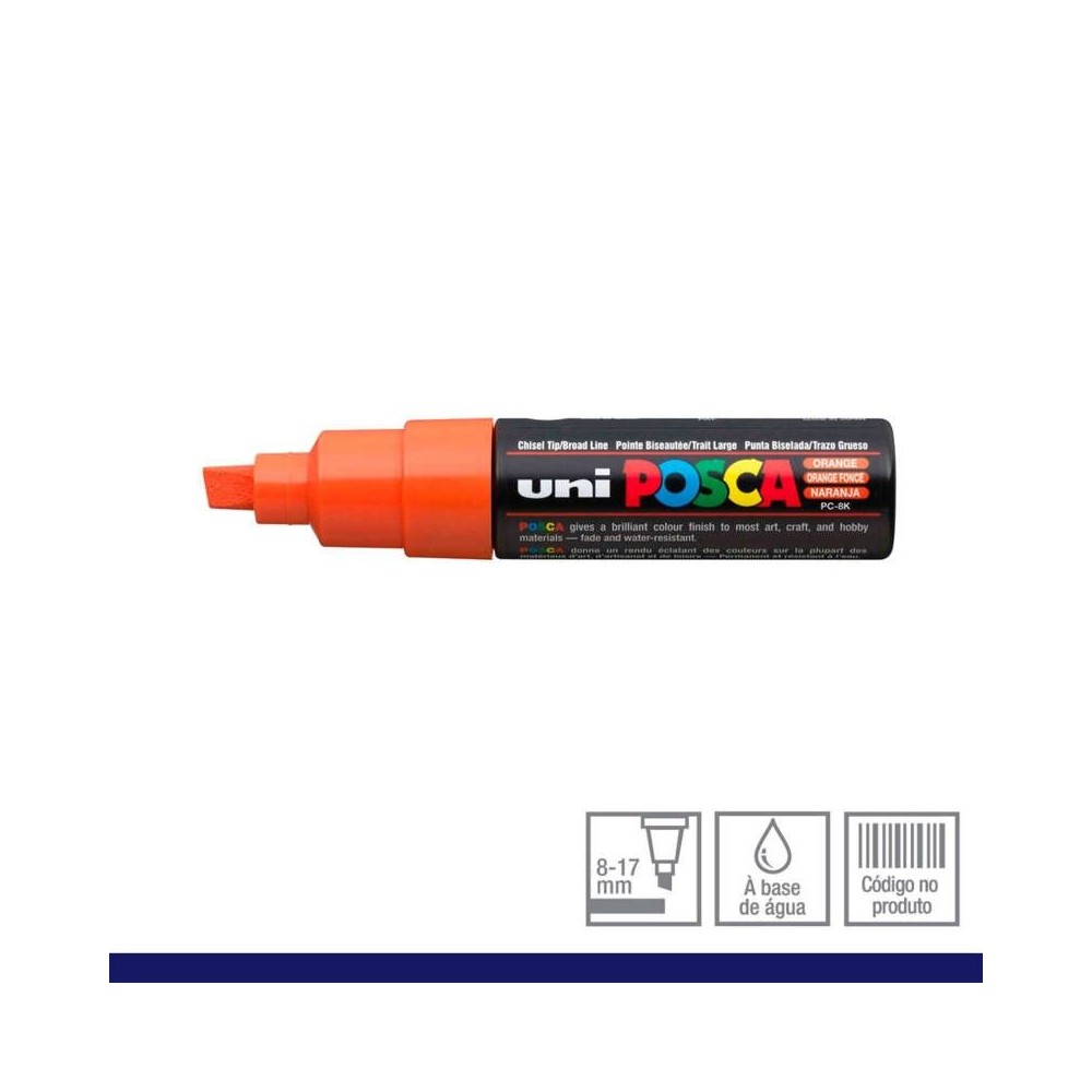 Marcador Posca 8k naranja