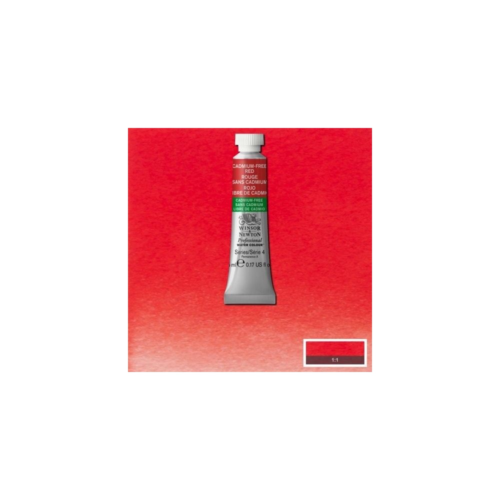 Acuarela Profesional W&N rojo libre de cadmio