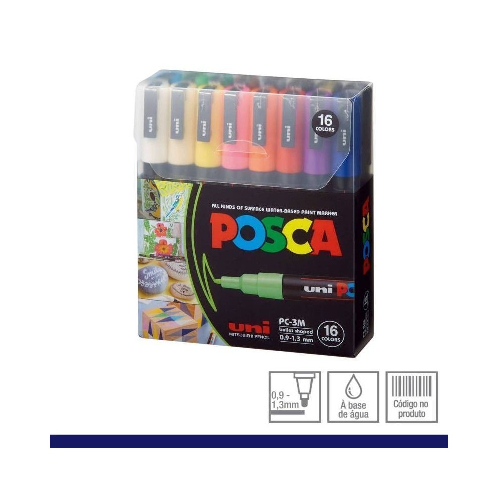 Estuche Posca 3M  16 unidades
