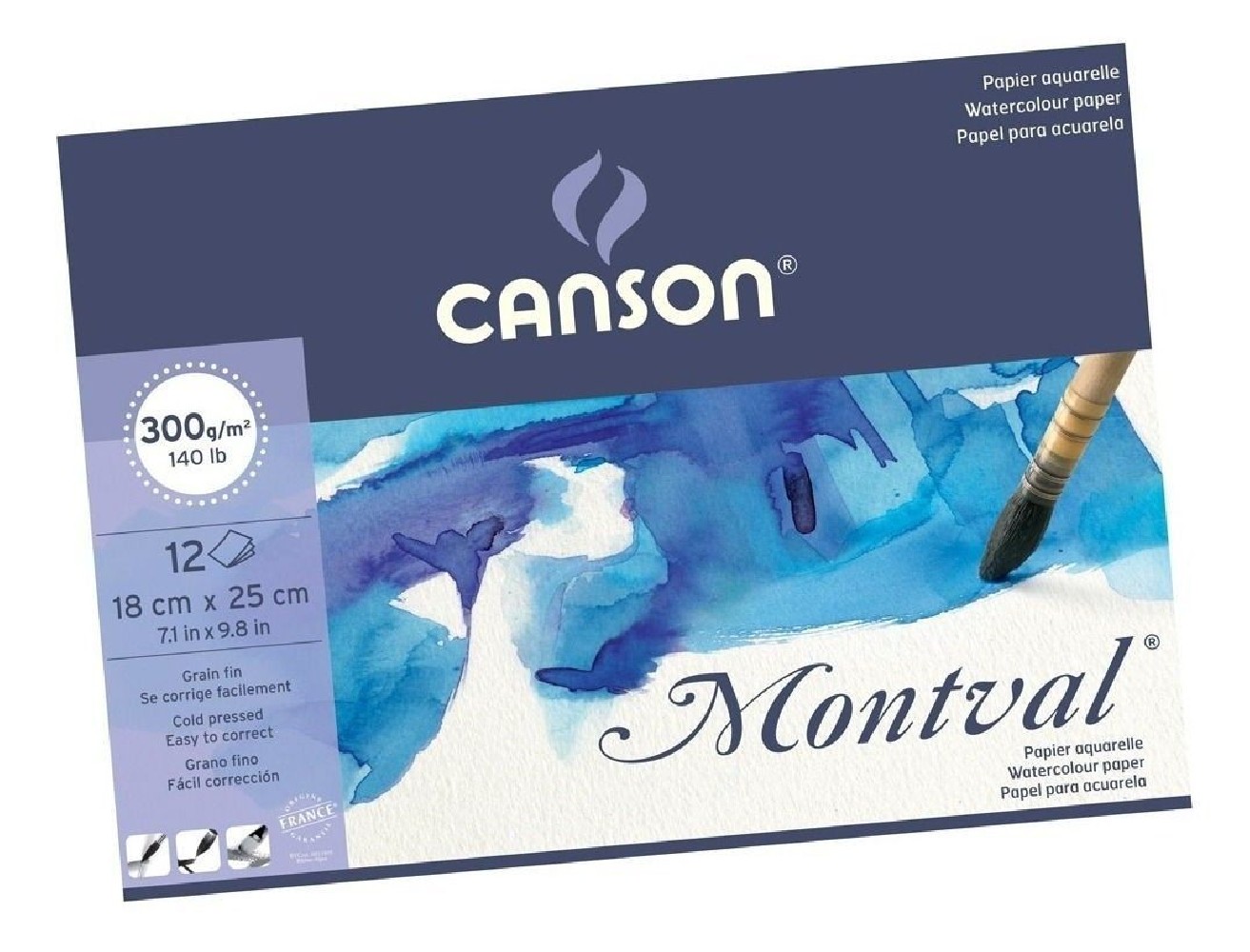 Block Canson Montval 18x25 300grs