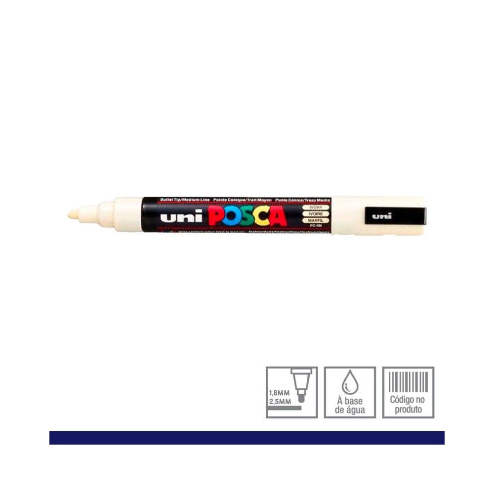 Marcador Posca 5M marfil