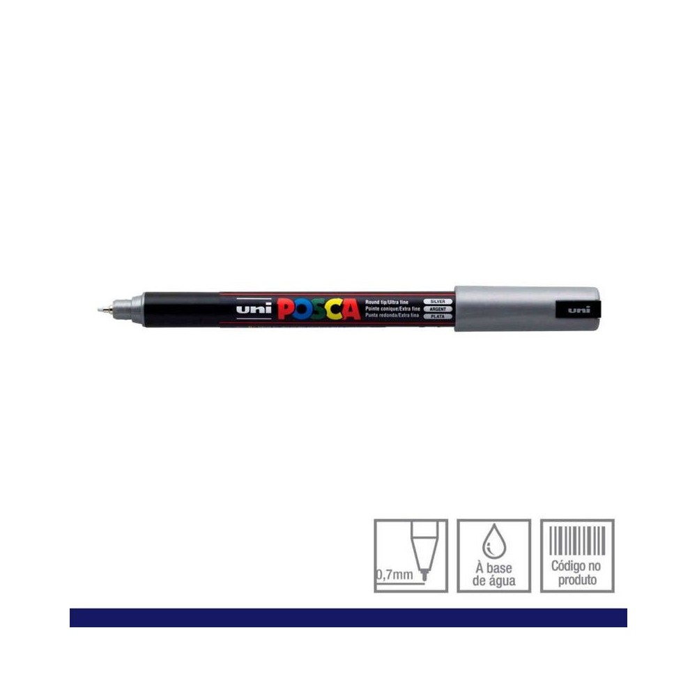 Marcador Posca 1MR plata