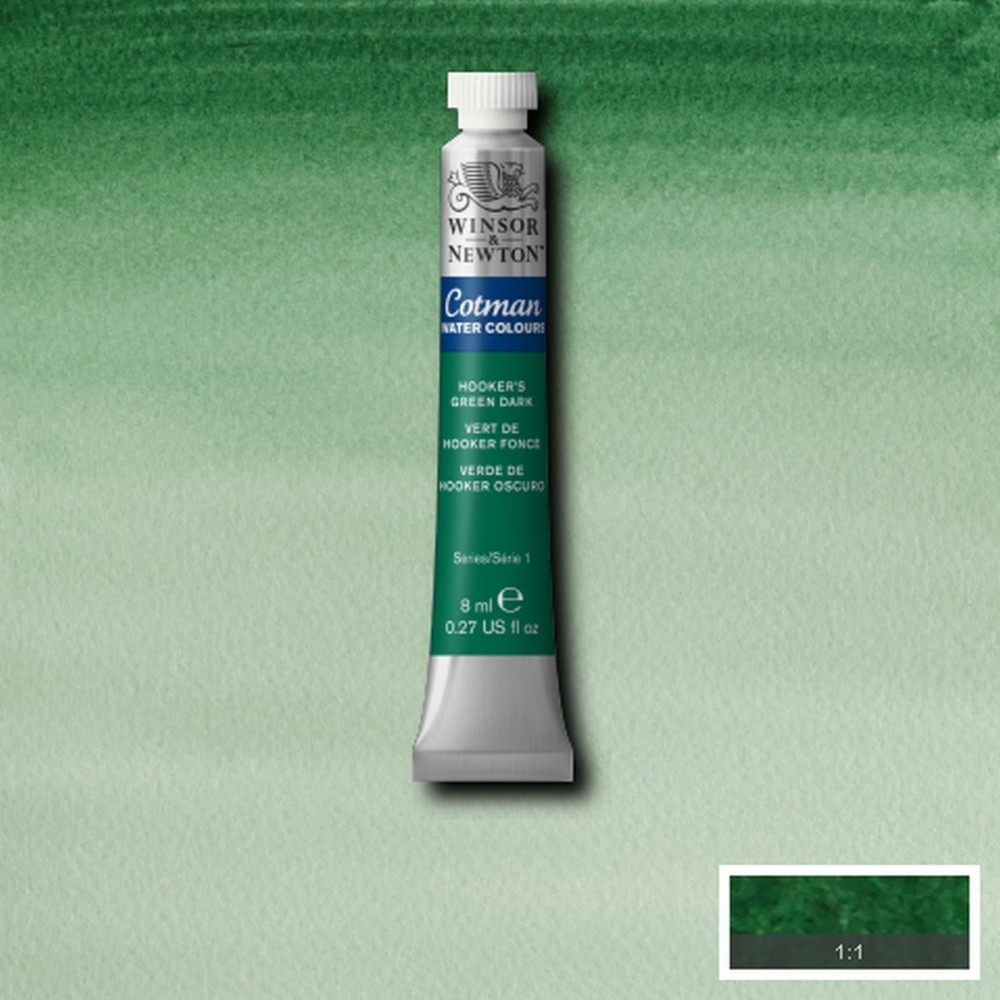 Acuarela Cotman verde de Hooker oscuro