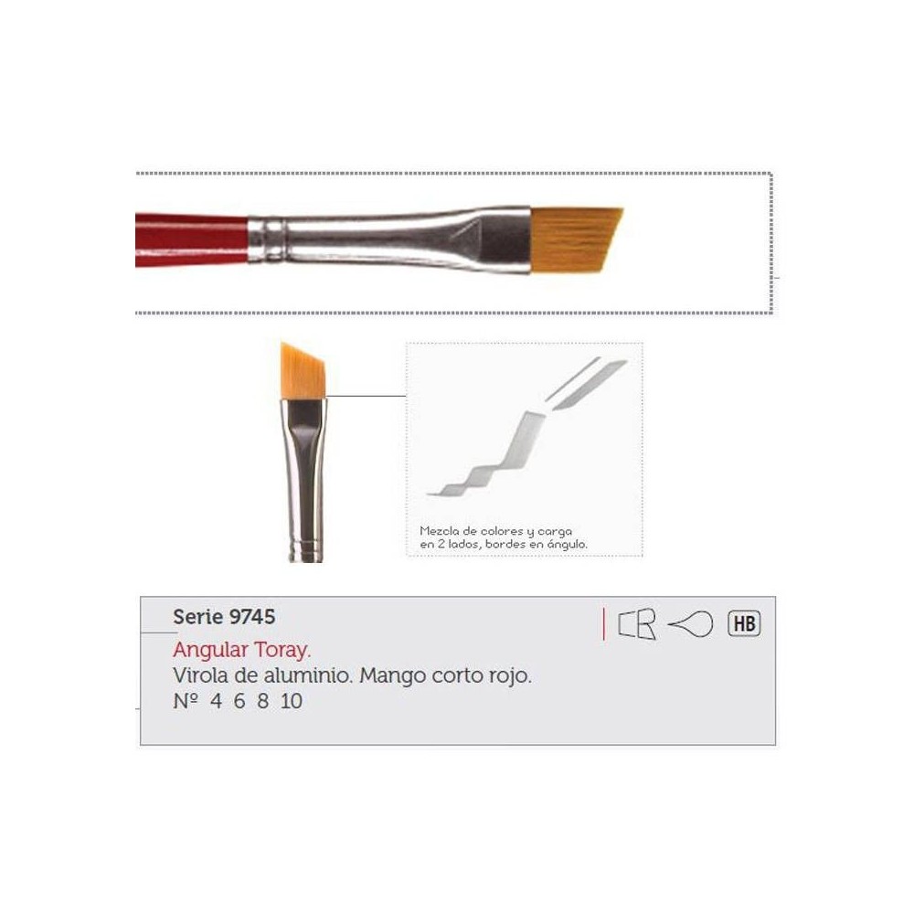 Pincel angular toray Hobby Art Nº10
