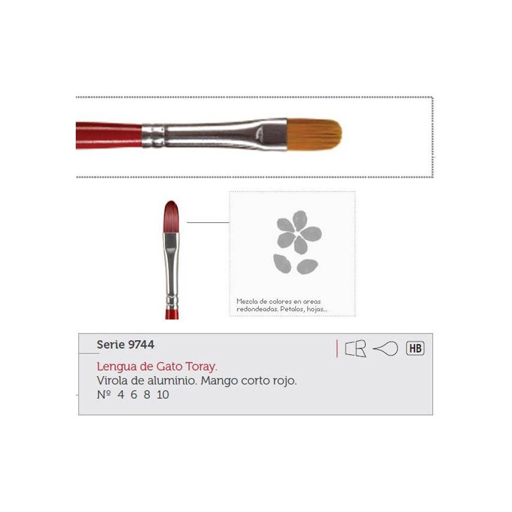 Pincel lengua de gato toray Hobby Art Nº4
