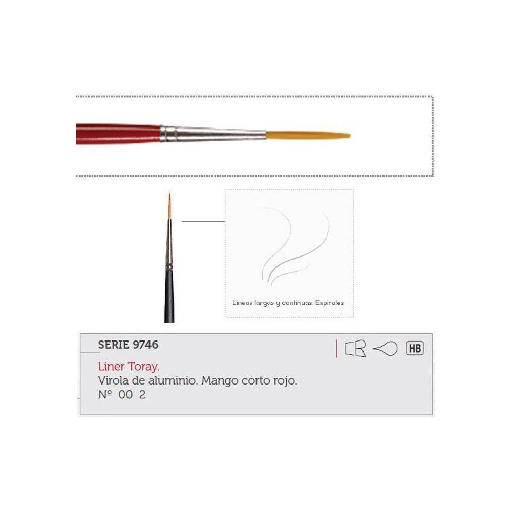 Pincel liner toray Hobby Art Nº00