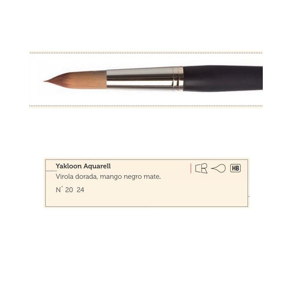 Pincel Yakloon Aquarell Nº24