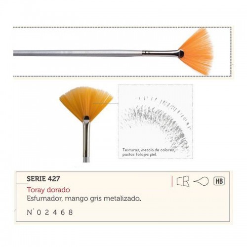 Pincel Abanico toray dorado Nº0