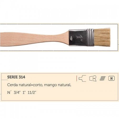 Pinceleta Casan cerda natural corto Nº3/4"