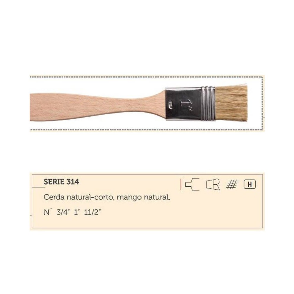Pinceleta Casan cerda natural corto Nº3/4"