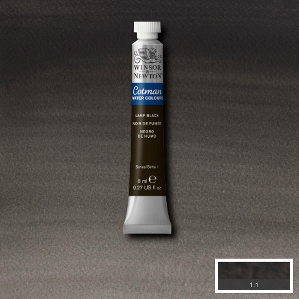 Acuarela Cotman negro humo