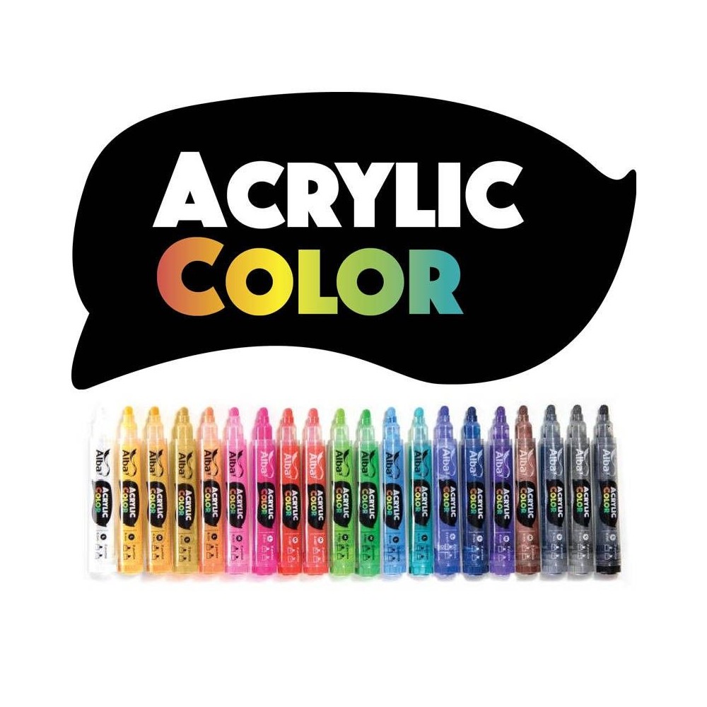 Marcadores Alba Acrylic Color 5 unidades L 6mm