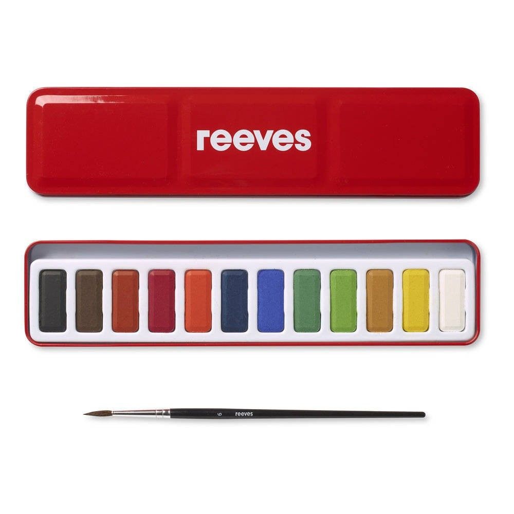 Acuarelas Revees 12 pastillas tin