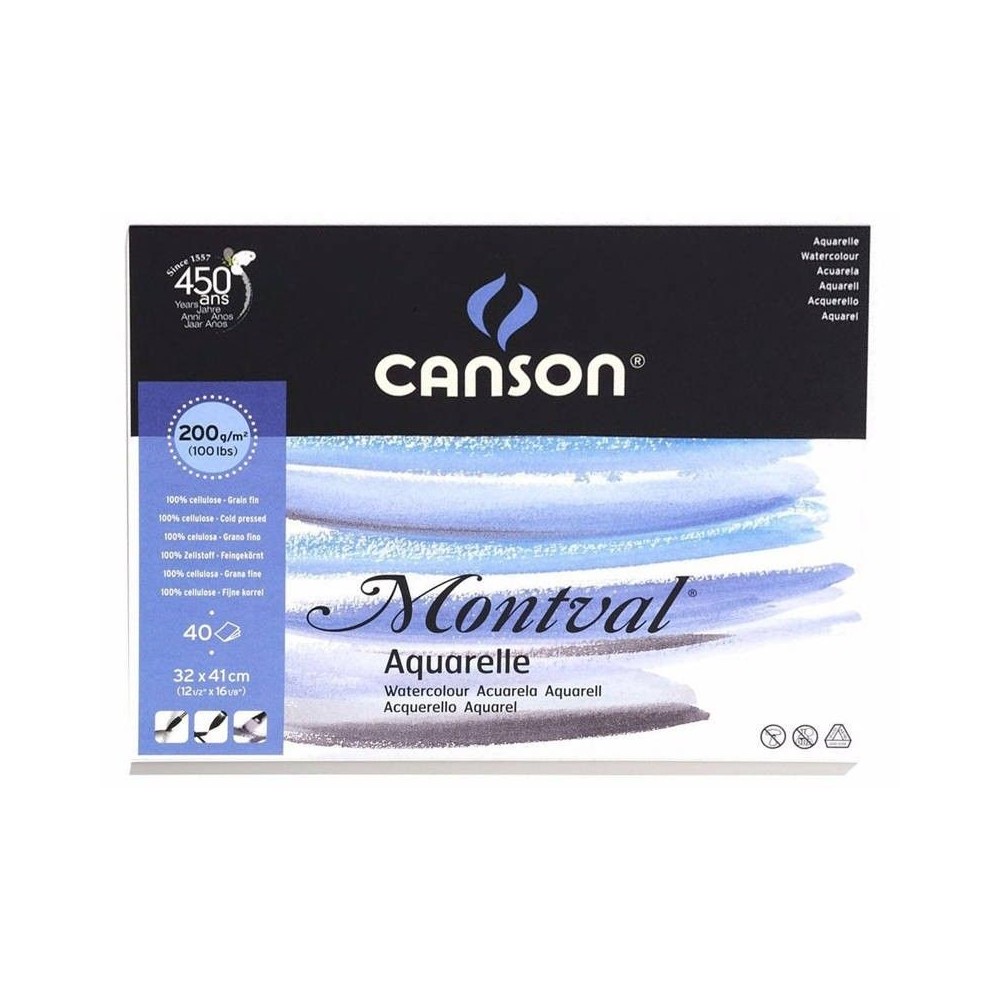 Block Canson Montval 32x41cm 200grs 40hjs