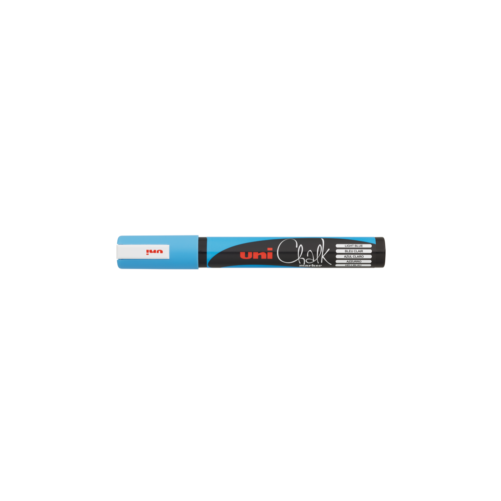 Marcador Uni Chalk PC5M azul claro