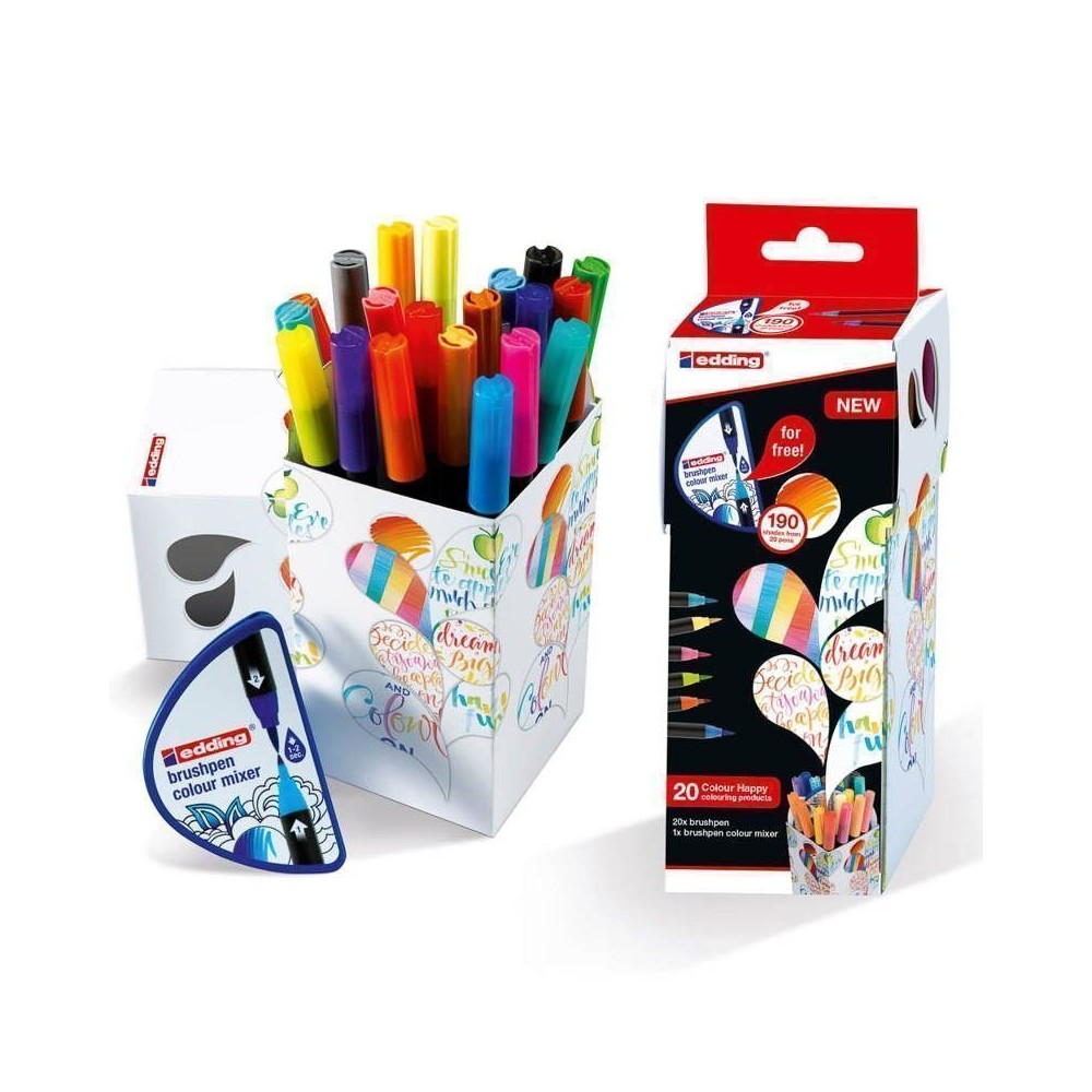 Brushpen Edding 1340 Colour Happy 20+1 unidades