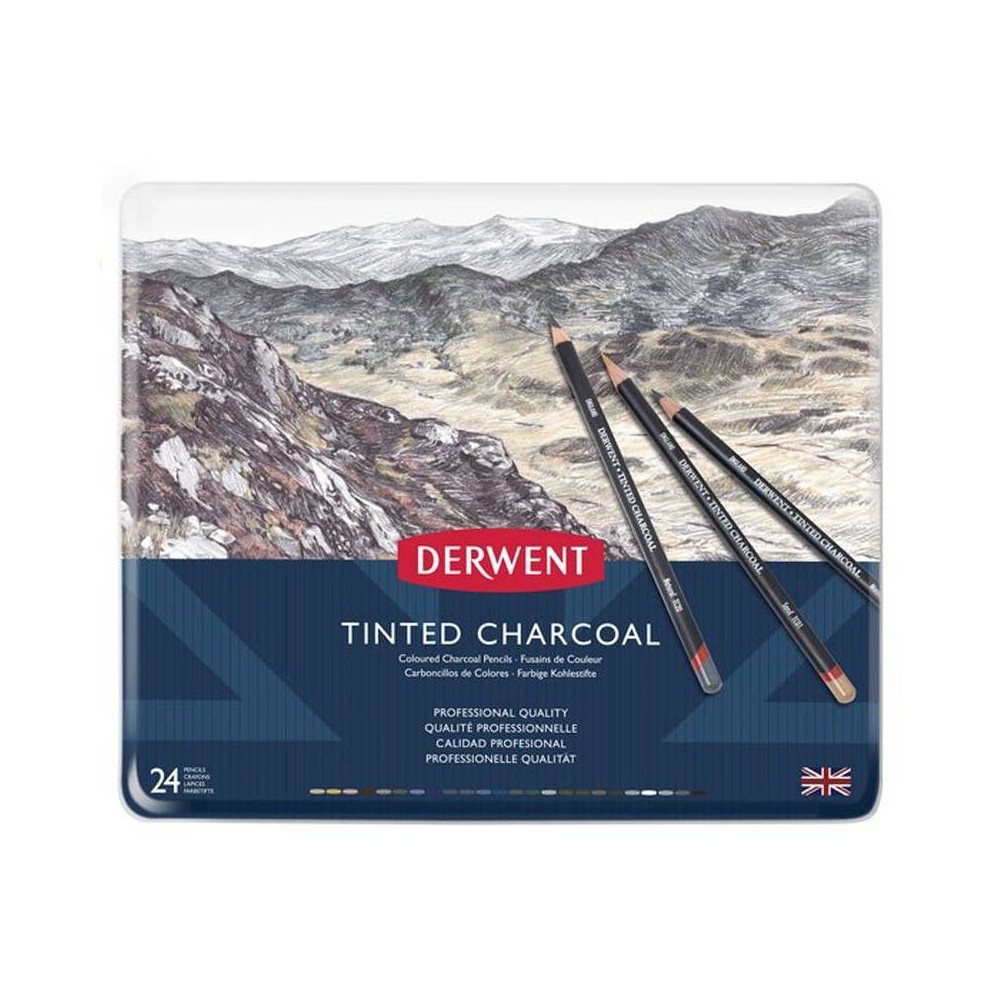 Tinted Charcoal Derwent 24 unidades